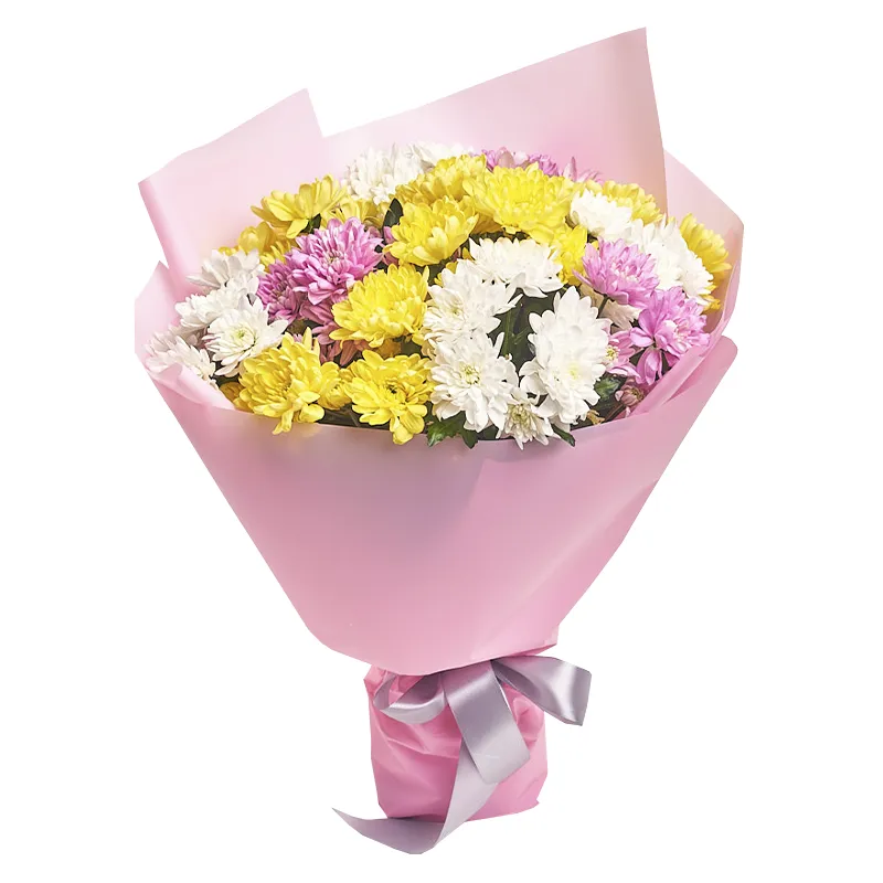 Букет из 7 кустовый игольчатых хризантем